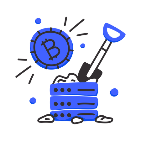 Kryptowährungs-Mining  Illustration