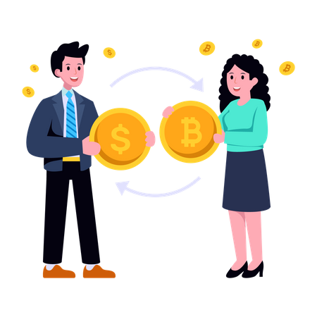Kryptowährungsbörse  Illustration