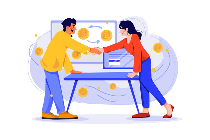 Kryptowährungsbörse  Illustration
