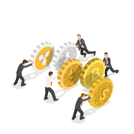 Kryptowährungsbörse  Illustration