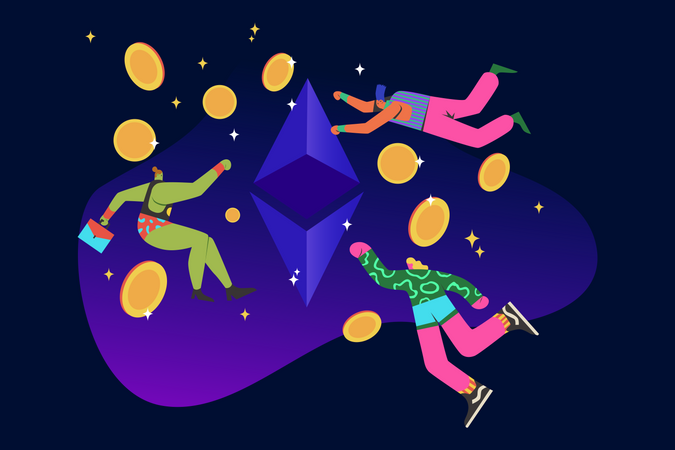 Kryptowährungshandel  Illustration
