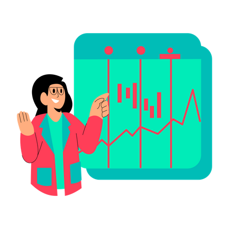 Kryptowährungshandelsdiagramm  Illustration