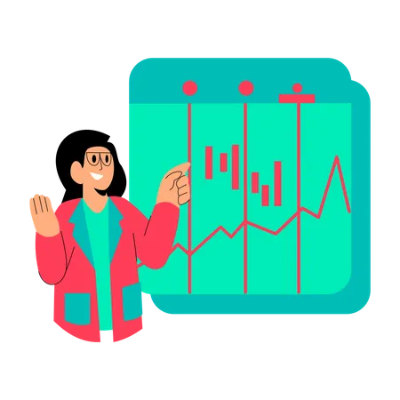 Kryptowährungshandelsdiagramm  Illustration