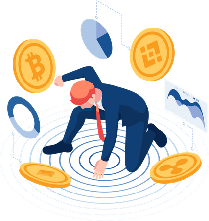 Kryptowährungsinvestition  Illustration