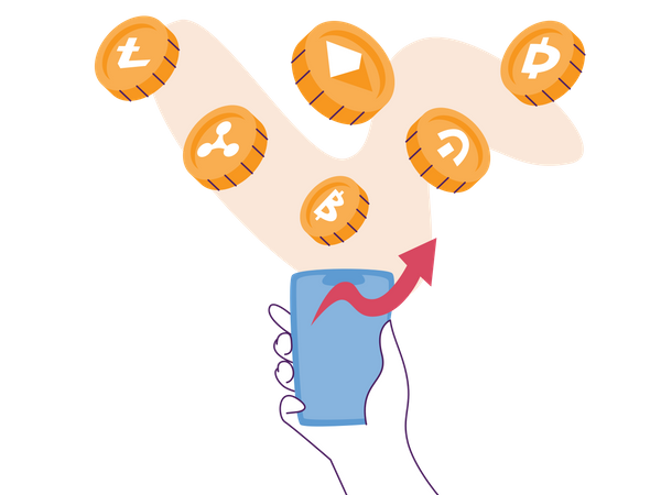 Kryptowährungsinvestition  Illustration