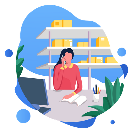 Kunden-Callcenter  Illustration