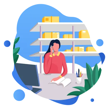 Kunden-Callcenter  Illustration