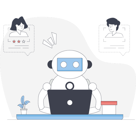 Kunden-Chatbot im Einsatz  Illustration