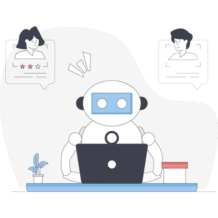 Kunden-Chatbot im Einsatz  Illustration