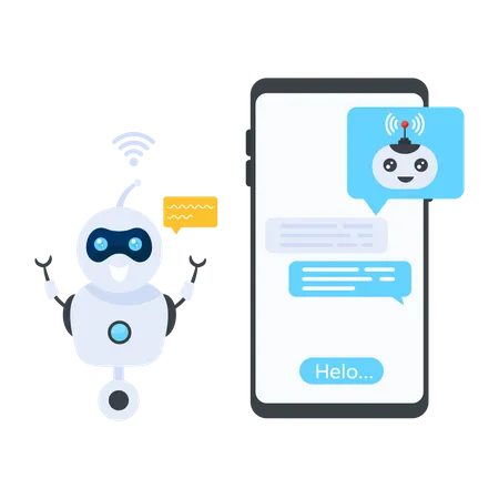 Kunden-Chatbot-Support  Illustration