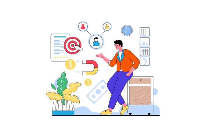 Kunden gewinnen  Illustration