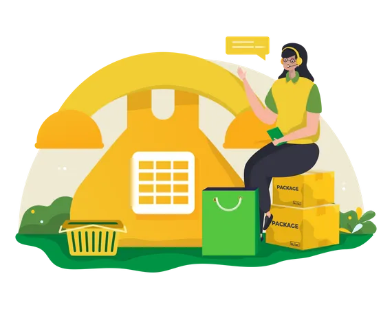 Kundensupport für E-Commerce-Sites  Illustration