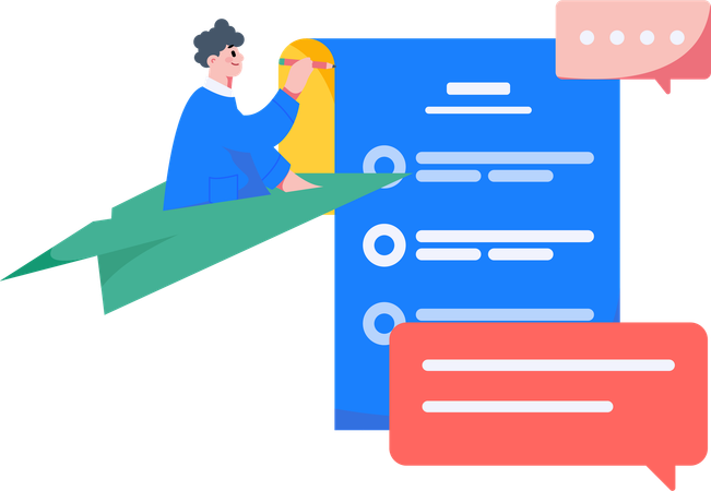 Kundenfeedbackfragen  Illustration