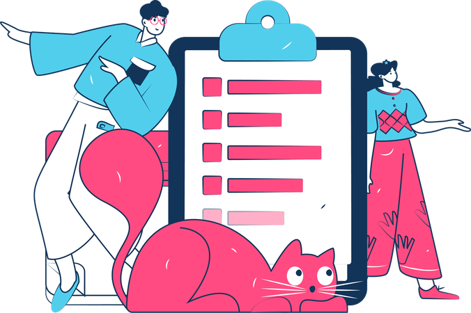 Kundenfragebogen  Illustration