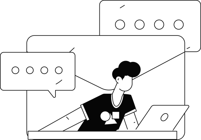 Kundensupport-App  Illustration