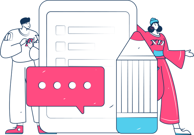 Fragen zur Kundenbefragung  Illustration