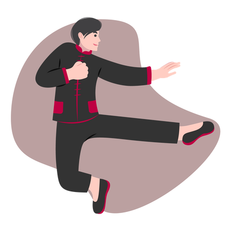 Kung-fu artes marciales  Ilustración