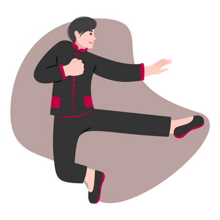 Arts martiaux de kung-fu  Illustration