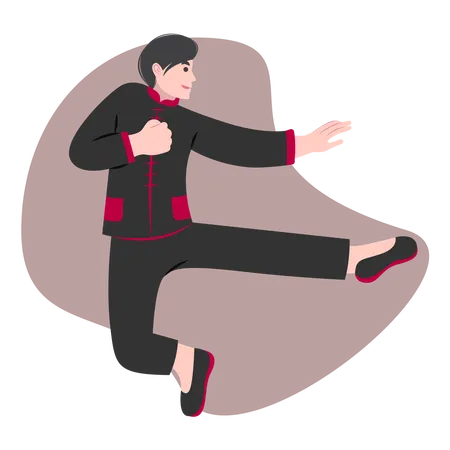 This Illustration Can Be Utilized To Create Visually Appealing Martial Arts Themed Posters Banners Or Flyers It Can Also Be Applied To Website Designs Adding An Element Of Dynamism And Martial Arts Aesthetics Additionally It Can Be Used For Designing Merchandise Like T Shirts Mugs Or Phone Cases With Martial Arts Illustrations Illustration