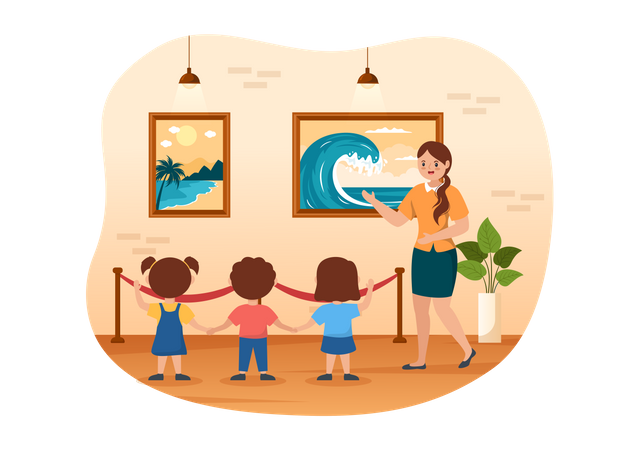 Kunstgalerie für Kinder  Illustration