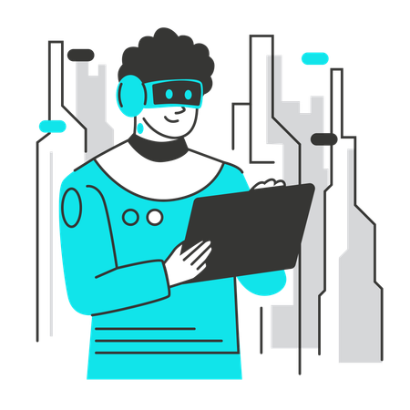 Künstliche Intelligenz-Analyse  Illustration