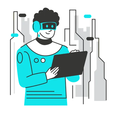 Künstliche Intelligenz-Analyse  Illustration