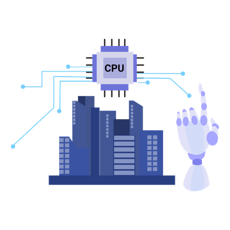 Labor für künstliche Intelligenz  Illustration