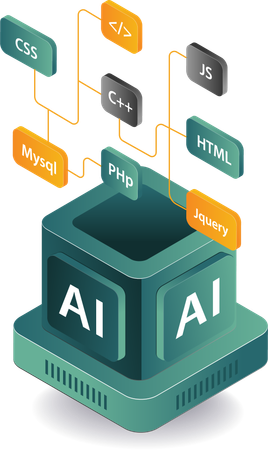 Programm für künstliche Intelligenz  Illustration