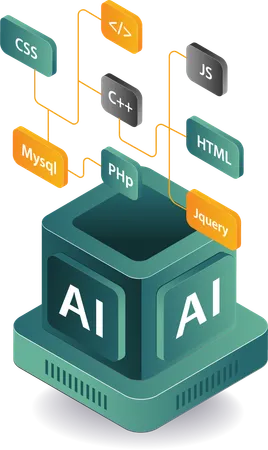 Programm für künstliche Intelligenz  Illustration