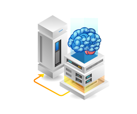 Künstliche Intelligenz-Server  Illustration