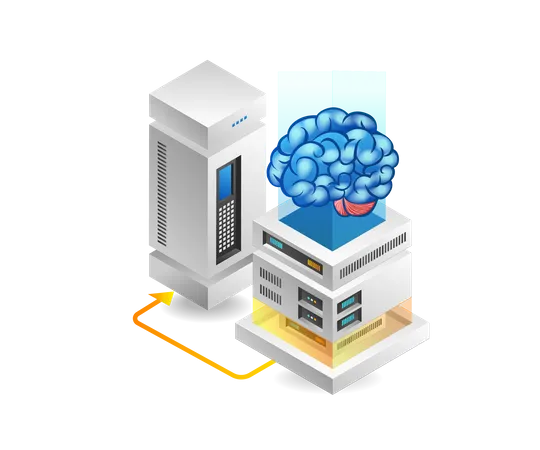 Künstliche Intelligenz-Server  Illustration