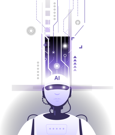 Künstliche Robotertechnologie  Illustration