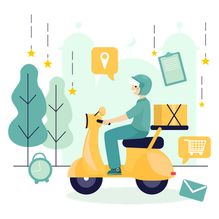 Kurierlieferung  Illustration