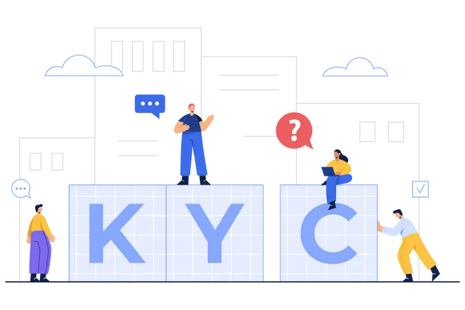 KYC Mean Know Your Customer Which Is The Process Of Authentication Illustration