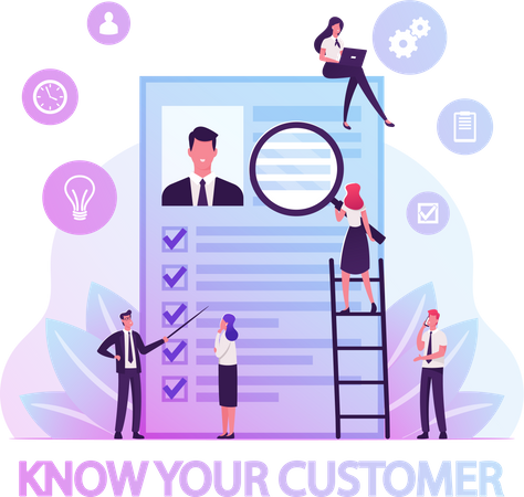 KYC oder Know Your Customer  Illustration