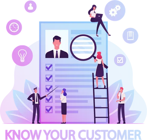 KYC oder Know Your Customer  Illustration