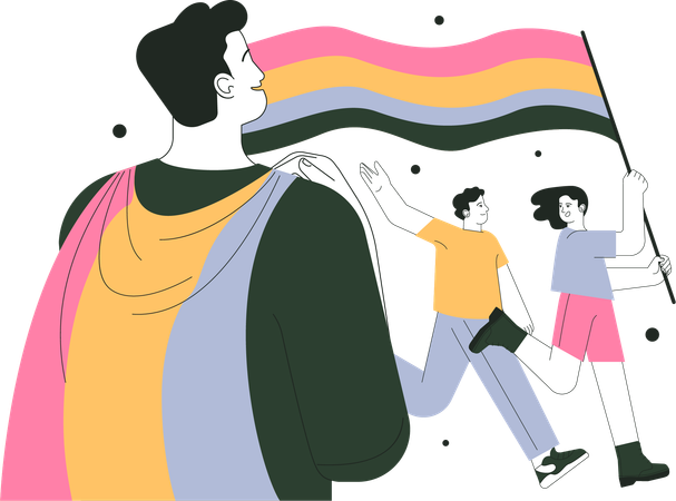 La communauté homosexuelle en protestation  Illustration