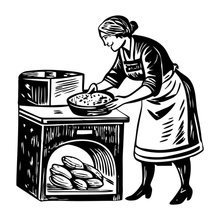 La cuisson au four  Illustration
