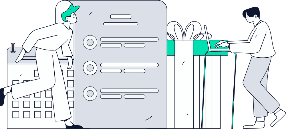 La empresa recopila datos de los clientes.  Ilustración