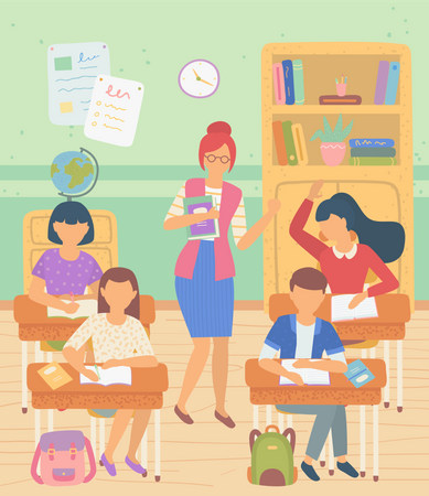 La escuela da conocimiento  Ilustración