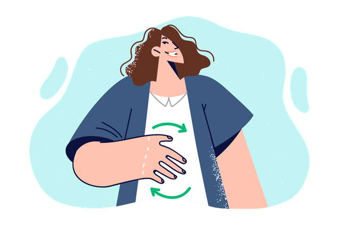 La femme a mal au ventre  Illustration