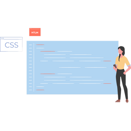 La femme code  Illustration