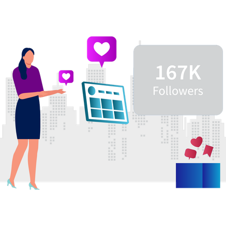 La fille compte 167 000 abonnés sur les réseaux sociaux  Illustration