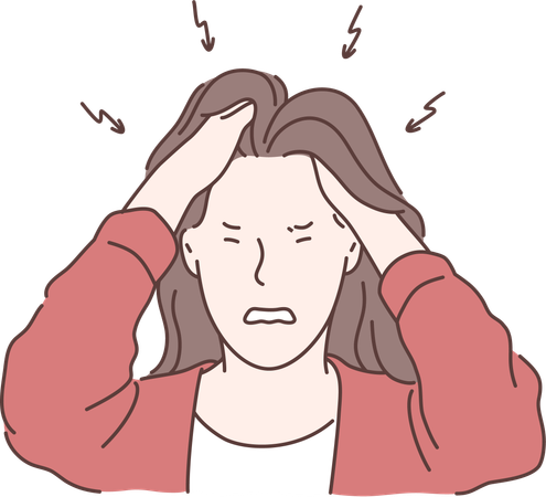 La fille est frustrée  Illustration