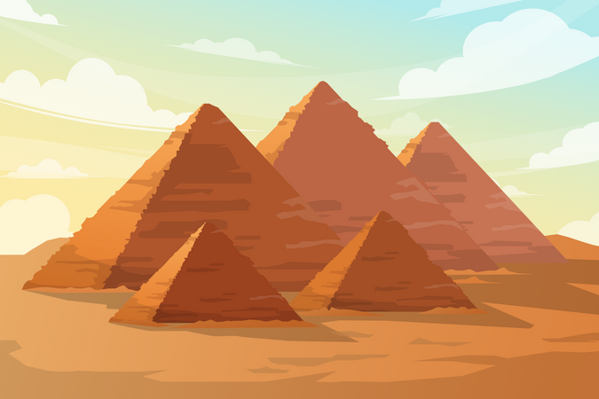 La grande pyramide de Gizeh  Illustration