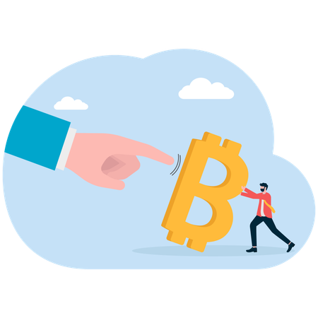 La hausse des taux d'intérêt affecte le marché du bitcoin  Illustration
