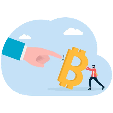 La hausse des taux d'intérêt affecte le marché du bitcoin  Illustration
