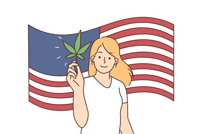 La marihuana se legalizó en Estados Unidos.  Ilustración