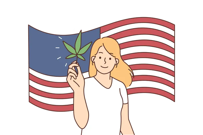 La marihuana se legalizó en Estados Unidos.  Ilustración