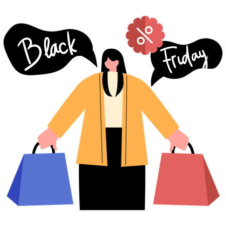 La mejor oferta para el Black Friday  Ilustración